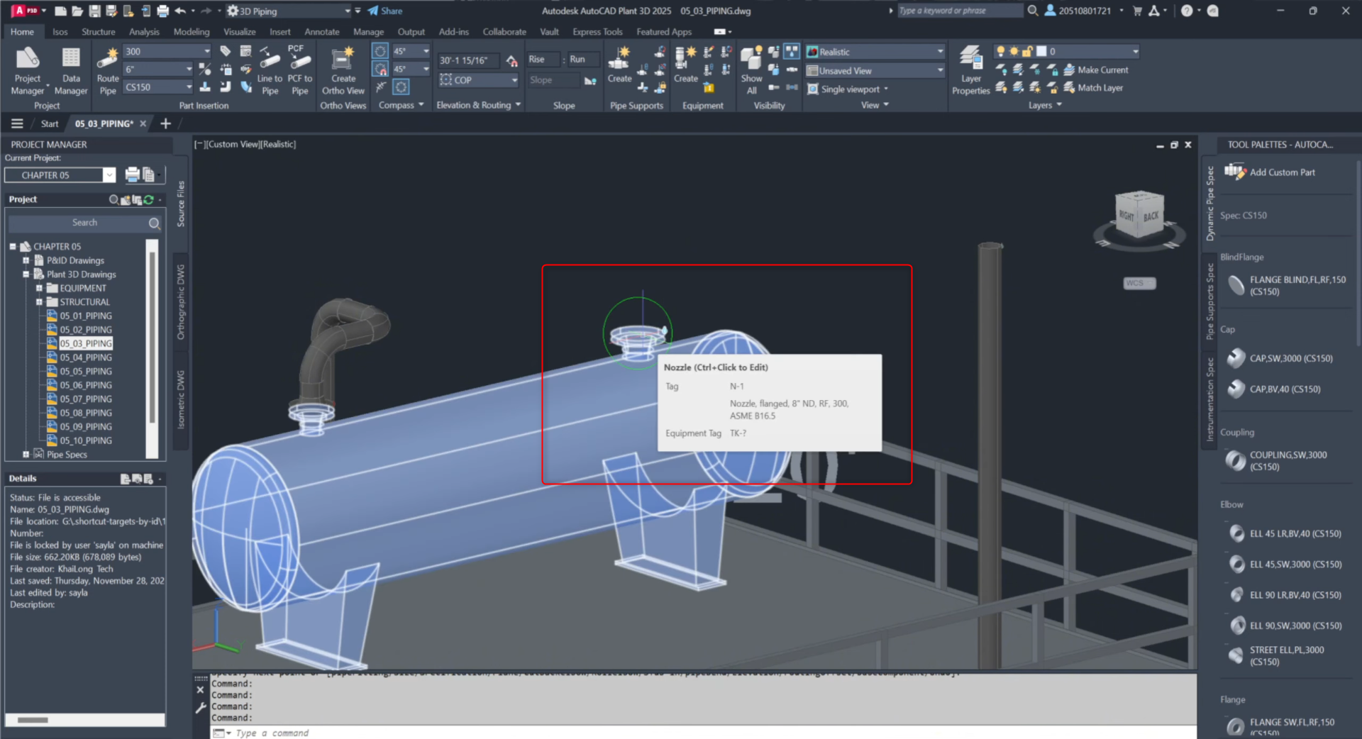 AutoCAD Plant 3D: Routing Pipe from Equipment Nozzles with Auto-Flanges ...